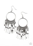 Let GRIT Be! - Silver Earrings - Paparazzi Accessories Earrings Bedazzle Me Pretty Mobile Fashion Boutique