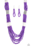 Let It BEAD - Purple Necklace - Paparazzi Accessories Necklace Bedazzle Me Pretty Mobile Fashion Boutique