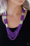 Let It BEAD - Purple Necklace - Paparazzi Accessories Necklace Bedazzle Me Pretty Mobile Fashion Boutique