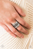 Let it LAYER - Silver Ring - Paparazzi Accessories Ring Bedazzle Me Pretty Mobile Fashion Boutique