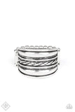 Let it LAYER - Silver Ring - Paparazzi Accessories Ring Bedazzle Me Pretty Mobile Fashion Boutique
