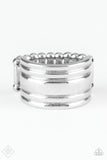 Let It Shine - Silver Ring - Paparazzi Accessories Ring Bedazzle Me Pretty Mobile Fashion Boutique