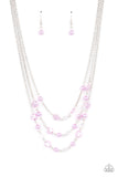 Let The Record GLOW - Purple Necklace - Paparazzi Accessories Necklace Bedazzle Me Pretty Mobile Fashion Boutique
