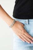 Let There BEAM Light - Silver Bracelet - Paparazzi Accessories Bracelet Bedazzle Me Pretty Mobile Fashion Boutique
