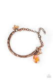 Let Yourself GLOW - Copper Bracelet - Paparazzi Accessories Bracelet Bedazzle Me Pretty Mobile Fashion Boutique
