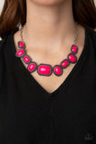 Lets Get Loud - Pink Necklace - Paparazzi Accessories Necklace Bedazzle Me Pretty Mobile Fashion Boutique