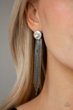 Level Up - Black Earrings - Paparazzi Accessories Earrings Bedazzle Me Pretty Mobile Fashion Boutique