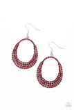 Life GLOWS On - Red Earrings - Paparazzi Accessories Earrings Bedazzle Me Pretty Mobile Fashion Boutique