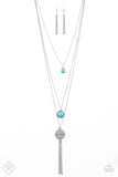 Life Is A Voyage - Blue Necklace - Paparazzi Accessories Necklace Bedazzle Me Pretty Mobile Fashion Boutique