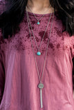 Life Is A Voyage - Blue Necklace - Paparazzi Accessories Necklace Bedazzle Me Pretty Mobile Fashion Boutique