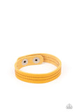 Life is WANDER-ful - Yellow Bracelet - Paparazzi Accessories Bracelet Bedazzle Me Pretty Mobile Fashion Boutique