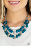 Life of the FIESTA - Blue Necklace - Paparazzi Accessories Necklace Bedazzle Me Pretty Mobile Fashion Boutique
