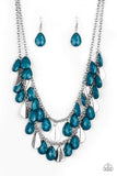 Life of the FIESTA - Blue Necklace - Paparazzi Accessories Necklace Bedazzle Me Pretty Mobile Fashion Boutique
