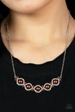 Life of The Wedding Party - Brown Necklace - Paparazzi Accessories Necklace Bedazzle Me Pretty Mobile Fashion Boutique