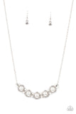 Life of The Wedding Party - White Necklace - Paparazzi Accessories Necklace Bedazzle Me Pretty Mobile Fashion Boutique