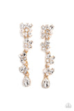 LIGHT at the Opera - Gold Post Earrings - Paparazzi Accessories Post Earrings Bedazzle Me Pretty Mobile Fashion Boutique