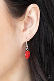 Light-Scattering Luminosity - Red Necklace - Paparazzi Accessories Necklace Bedazzle Me Pretty Mobile Fashion Boutique