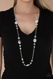 Light-Scattering Luminosity - White Necklace - Paparazzi Accessories Necklace Bedazzle Me Pretty Mobile Fashion Boutique