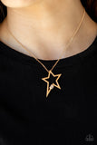 Light Up The Sky - Gold Necklace - Paparazzi Accessories Necklace FS-Bedazzle Me Pretty Mobile Fashion Boutique