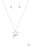 Light Up The Sky - Silver Necklace - Paparazzi Accessories Necklace Bedazzle Me Pretty Mobile Fashion Boutique