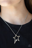 Light Up The Sky - White Necklace - Paparazzi Accessories Necklace Bedazzle Me Pretty Mobile Fashion Boutique