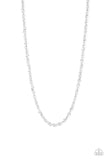Lightweight Division - Silver Mens Necklace - Paparazzi Accessories Mens Necklace Bedazzle Me Pretty Mobile Fashion Boutique