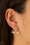 Like A Flash - Gold Earrings - Paparazzi Accessories Earrings Bedazzle Me Pretty Mobile Fashion Boutique