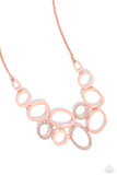 Limelight Lead - Copper Necklace - Paparazzi Accessories Necklace Bedazzle Me Pretty Mobile Fashion Boutique