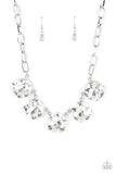 Limelight Luxury - White Necklace - Paparazzi Accessories Necklace Bedazzle Me Pretty Mobile Fashion Boutique