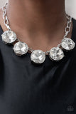Limelight Luxury - White Necklace - Paparazzi Accessories Necklace Bedazzle Me Pretty Mobile Fashion Boutique