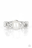 Limitless Luminosity - White Ring - Paparazzi Accessories Ring Bedazzle Me Pretty Mobile Fashion Boutique
