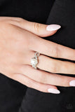 Limitless Luminosity - White Ring - Paparazzi Accessories Ring Bedazzle Me Pretty Mobile Fashion Boutique