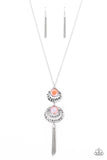 Limitless Luster - Orange Necklace - Paparazzi Accessories Necklace Bedazzle Me Pretty Mobile Fashion Boutique