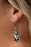 Limo Service - Silver Earrings - Paparazzi Accessories Earrings Bedazzle Me Pretty Mobile Fashion Boutique
