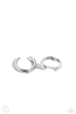 Linear Legacy - Silver Cuff Earrings - Paparazzi Accessories Post Earrings Bedazzle Me Pretty Mobile Fashion Boutique