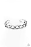 LINK Tank - Silver Bracelet - Paparazzi Accessories Bracelet Bedazzle Me Pretty Mobile Fashion Boutique