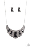 Lion Den - Black Necklace - Paparazzi Accessories Necklace Bedazzle Me Pretty Mobile Fashion Boutique