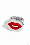 Lip Labor - Red Ring - Paparazzi Accessories Ring Bedazzle Me Pretty Mobile Fashion Boutique