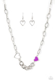 Little Charmer - Purple Necklace - Paparazzi Accessories Necklace Bedazzle Me Pretty Mobile Fashion Boutique