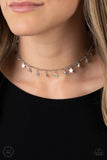 Little Lady Liberty - White Necklace - Paparazzi Accessories Necklace Bedazzle Me Pretty Mobile Fashion Boutique