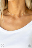 Little Miss Americana - Gold Necklace - Paparazzi Accessories Necklace Bedazzle Me Pretty Mobile Fashion Boutique