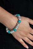 Live Life To The COLOR-fullest - Blue Bracelet - Paparazzi Accessories Bracelet Bedazzle Me Pretty Mobile Fashion Boutique