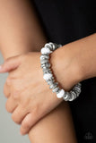 Live Life To The COLOR-fullest - White Bracelet - Paparazzi Accessories Bracelet Bedazzle Me Pretty Mobile Fashion Boutique