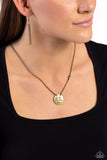 Live The Life You Love - Brass Necklace - Paparazzi Accessories Necklace Bedazzle Me Pretty Mobile Fashion Boutique