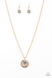 Live TREELY - Gold Necklace - Paparazzi Accessories Necklace Bedazzle Me Pretty Mobile Fashion Boutique