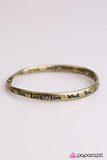 Live What You Love - Brass Bracelet - Paparazzi Accessories Bracelet Bedazzle Me Pretty Mobile Fashion Boutique