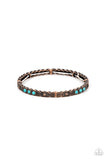 Living In The PASTURE - Copper Bracelet - Paparazzi Accessories Bracelet Bedazzle Me Pretty Mobile Fashion Boutique