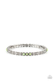 Living In The PASTURE - Green Bracelet - Paparazzi Accessories Bracelet Bedazzle Me Pretty Mobile Fashion Boutique