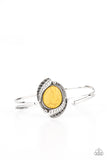Living Off The BANDLANDS - Yellow Bracelet - Paparazzi Accessories Bracelet Bedazzle Me Pretty Mobile Fashion Boutique