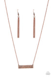 Living The Mom Life - Copper Necklace - Paparazzi Accessories Necklace FS-Bedazzle Me Pretty Mobile Fashion Boutique